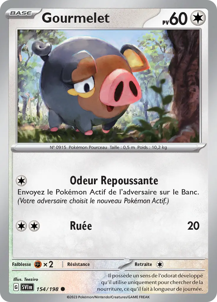Carte Pokémon Gourmelet #154 Cosmos — Écarlate et Violet
