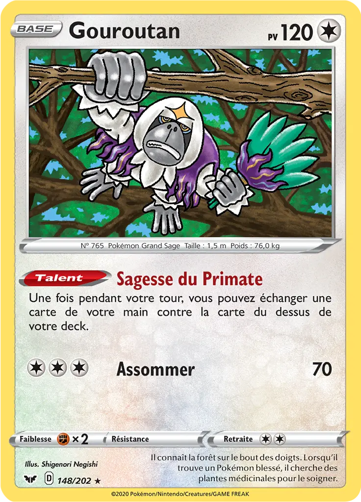 Carte Pokémon Gouroutan #148 Non Holo — Épée et Bouclier