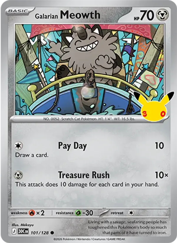 Galarian Meowth #101 — 30th Celebration