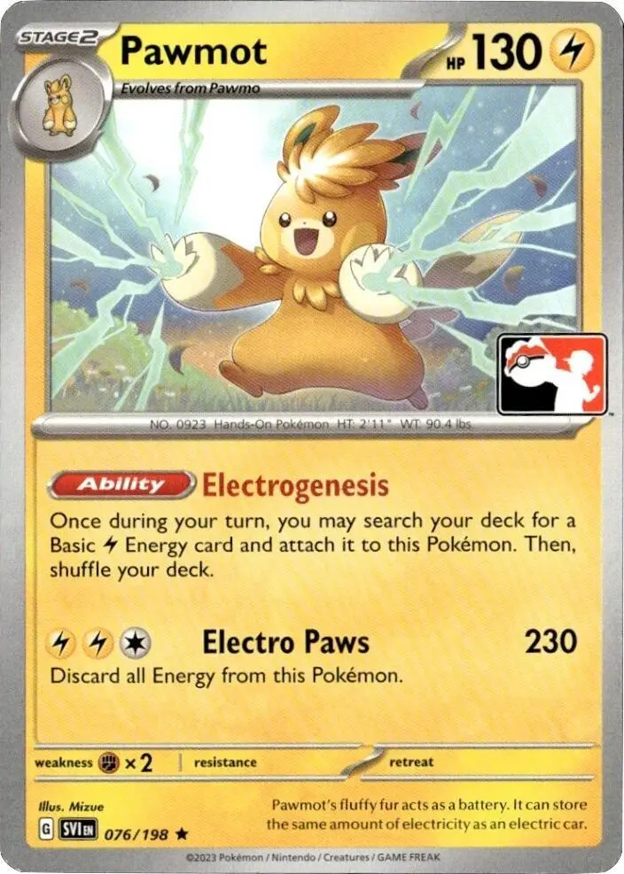 Pawmot #076/198 S3 — Play! Pokémon Prize Pack Series