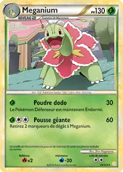 Carte Pokémon Meganium #026 Cosmos — HeartGold SoulSilver