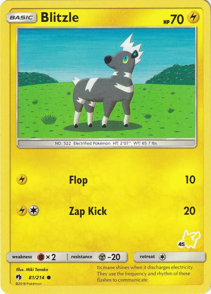 Carte Pokémon Zébibron #Pikachu 45 — Académie de Combat 2020