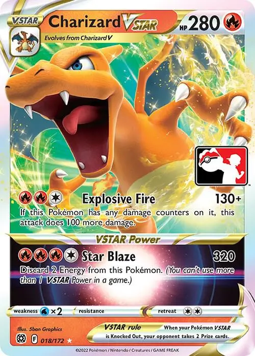 Charizard VSTAR #018/172 S2 — Play! Pokémon Prize Pack Series