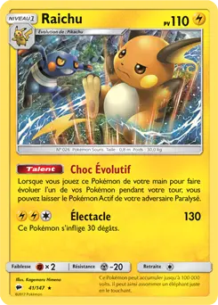 Carte Pokémon Raichu #041 Cosmos — Ombres Ardentes