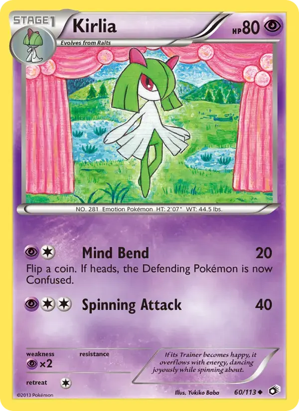 Carte Pokémon Kirlia #60 — Trésors Légendaires