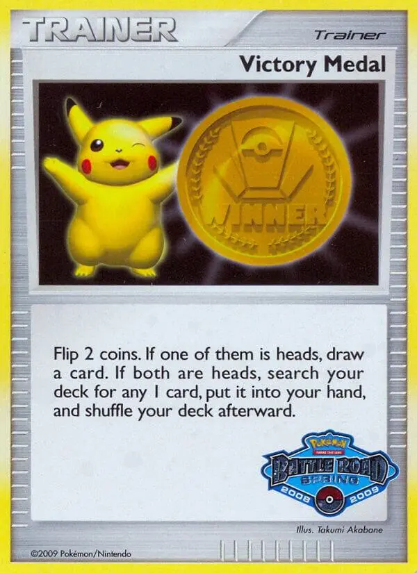 Carte Pokémon Victory Medal (Or — Battle Road Printemps 2008-2009) #6 — Promos Non Numérotées