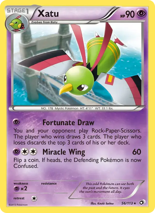 Carte Pokémon Xatu #56 — Trésors Légendaires