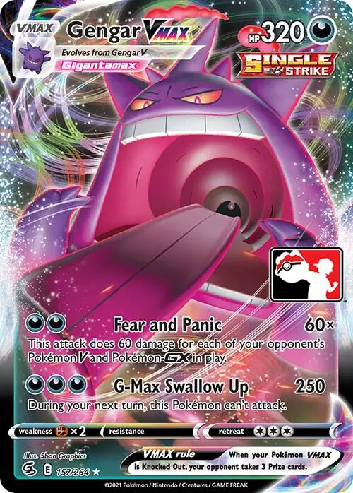 Gengar VMAX #157/264 S2 — Play! Pokémon Prize Pack Series