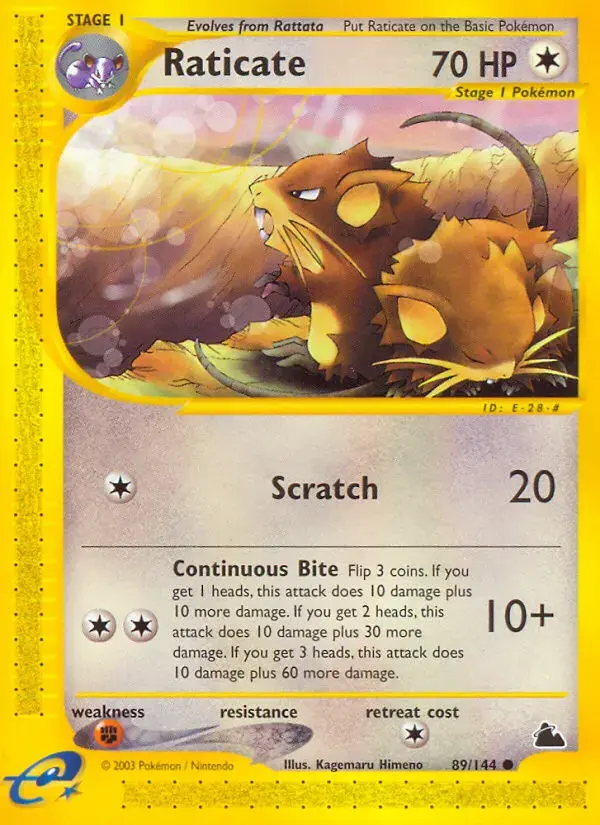 Carte Pokémon Rattatac #89 — Skyridge