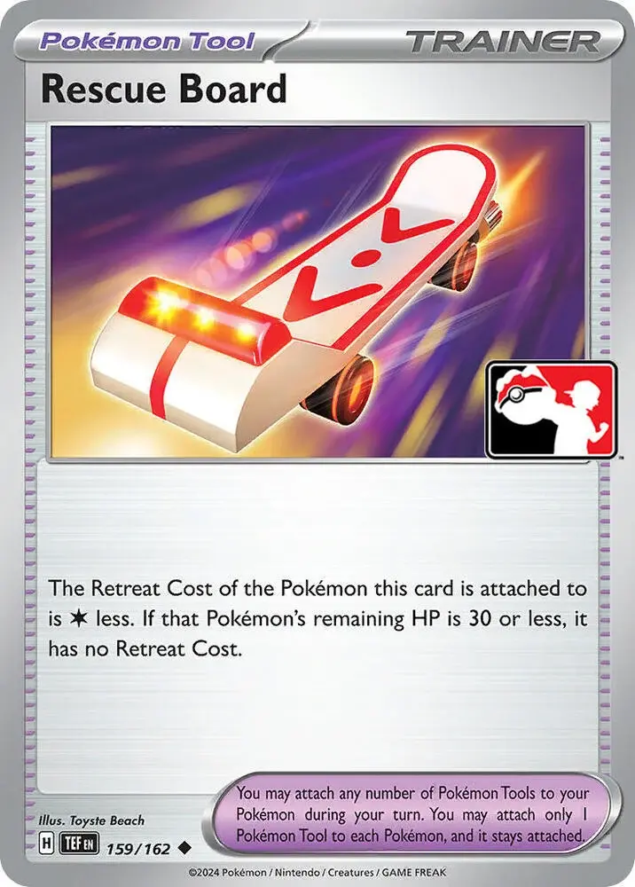 Rescue Board #159/162 S6 Holo — Play! Pokémon Prize Pack Series