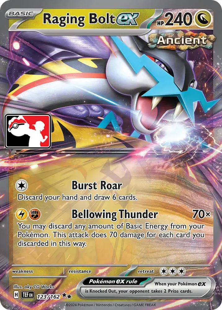 Raging Bolt ex #123/162 S6 — Play! Pokémon Prize Pack Series
