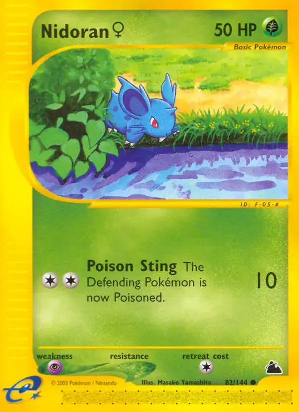 Carte Pokémon Nidoran ♀ #82 — Skyridge
