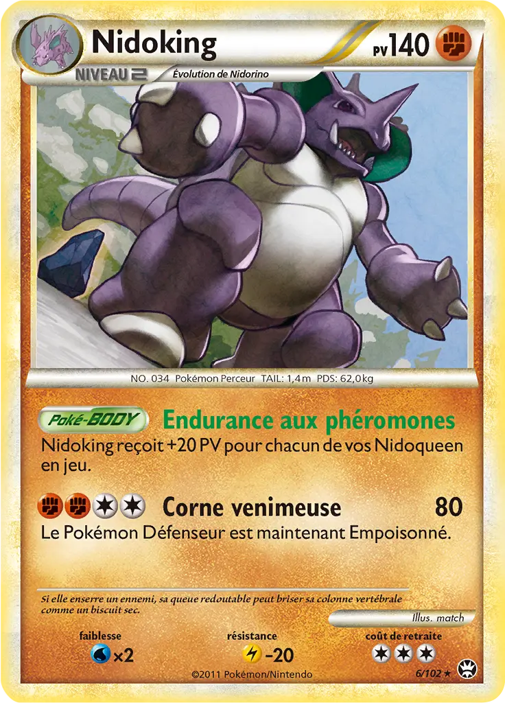 Carte Pokémon Nidoking #006 Cracked Ice — Triomphe