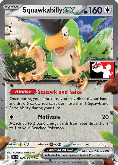 Squawkabilly ex #169/193 S4 — Play! Pokémon Prize Pack Series