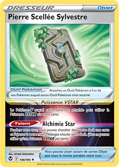 Carte Pokémon Pierre Scellée Sylvestre #156 Non Holo — Tempête Argentée