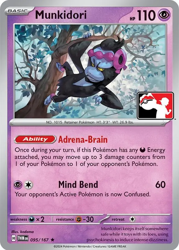 Munkidori #095/167 S7 — Play! Pokémon Prize Pack Series