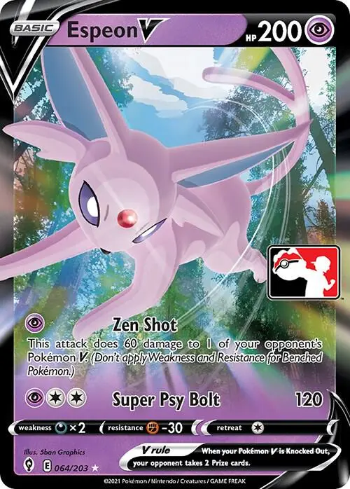 Espeon V #064/203 S1 — Play! Pokémon Prize Pack Series