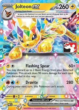 Jolteon ex #030/131 S7 — Play! Pokémon Prize Pack Series