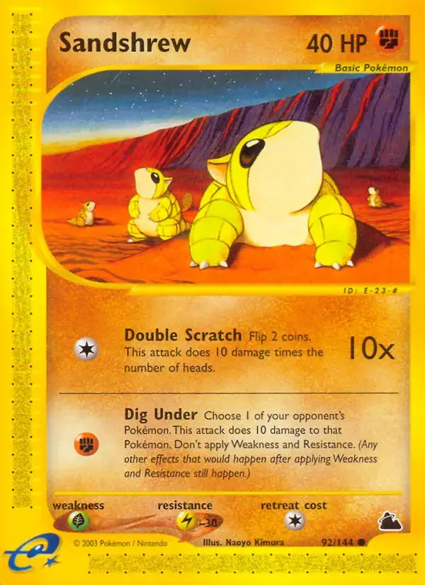 Carte Pokémon Sabelette #92 — Skyridge