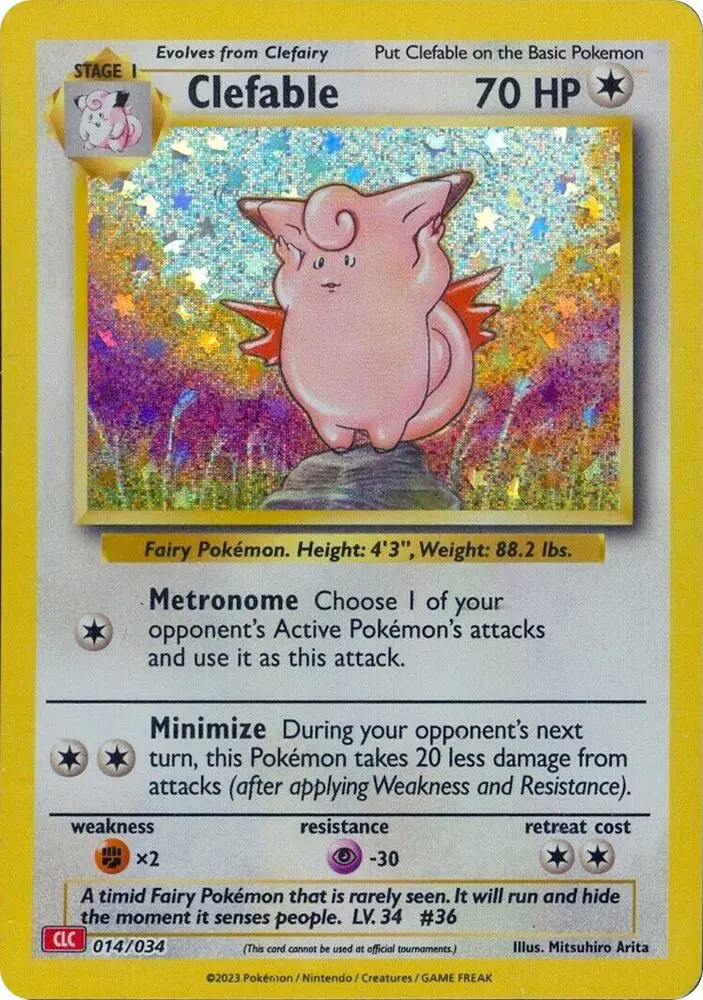 Carte Pokémon Clefable #014 — Deck Dracaufeu & Ho-Oh-ex