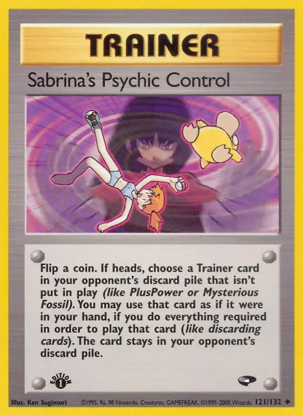Carte Pokémon Sabrina's Psychic Control #121 — Gym Challenge