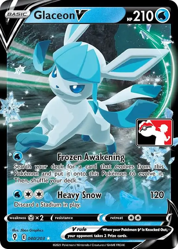 Glaceon V #040/203 S1 — Play! Pokémon Prize Pack Series