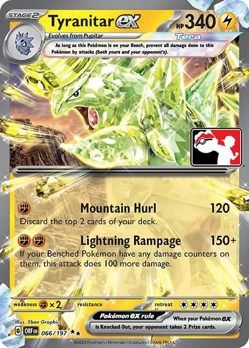 Tyranitar ex #066/197 S4 — Play! Pokémon Prize Pack Series