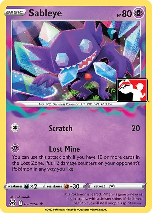 Sableye #070/196 S3 — Play! Pokémon Prize Pack Series