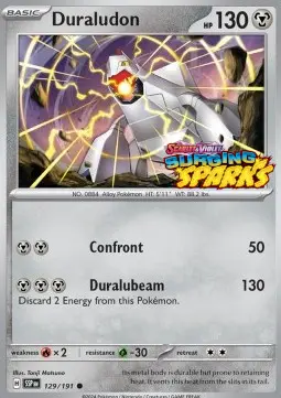 Carte Pokémon Duralugon #129 Stamp — Étincelles Déferlantes