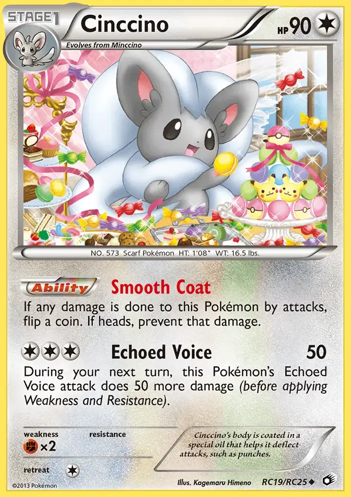 Carte Pokémon Cinccino #RC19 — Trésors Légendaires