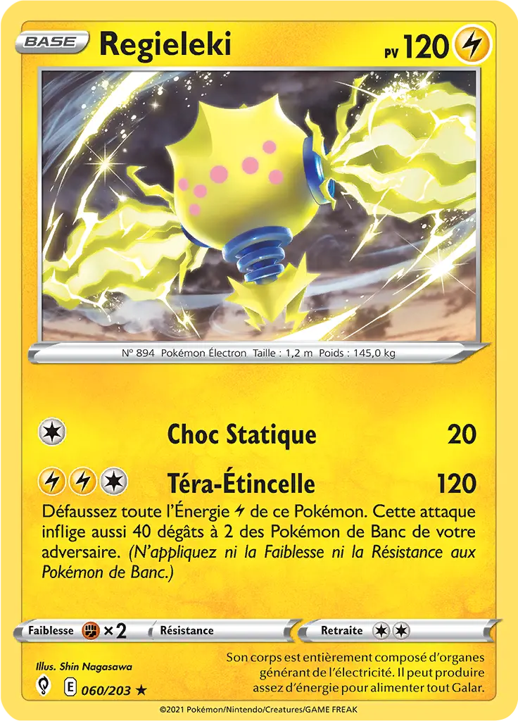 Carte Pokémon Regieleki #060 Non Holo — Évolution Céleste