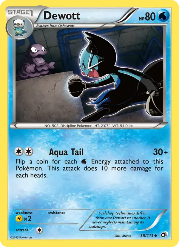 Carte Pokémon Dewott #38 — Trésors Légendaires