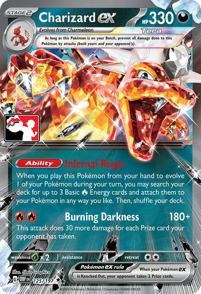 Charizard ex #125/197 S5 — Play! Pokémon Prize Pack Series