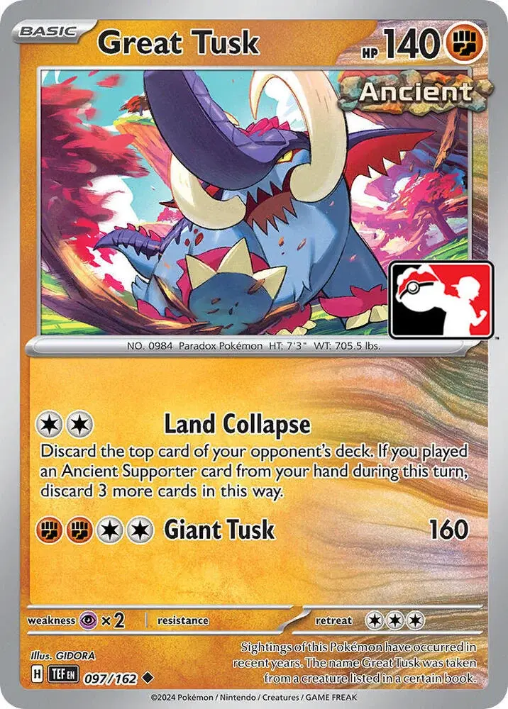 Great Tusk #097/162 S6 — Play! Pokémon Prize Pack Series