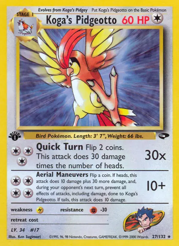 Carte Pokémon Koga's Roucoups #27 — Gym Challenge