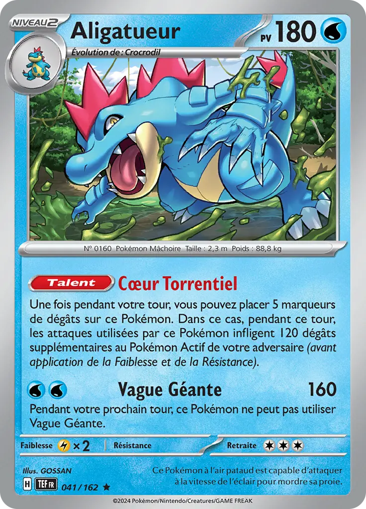 Carte Pokémon Aligatueur #041 Non Holo — Forces Temporelles