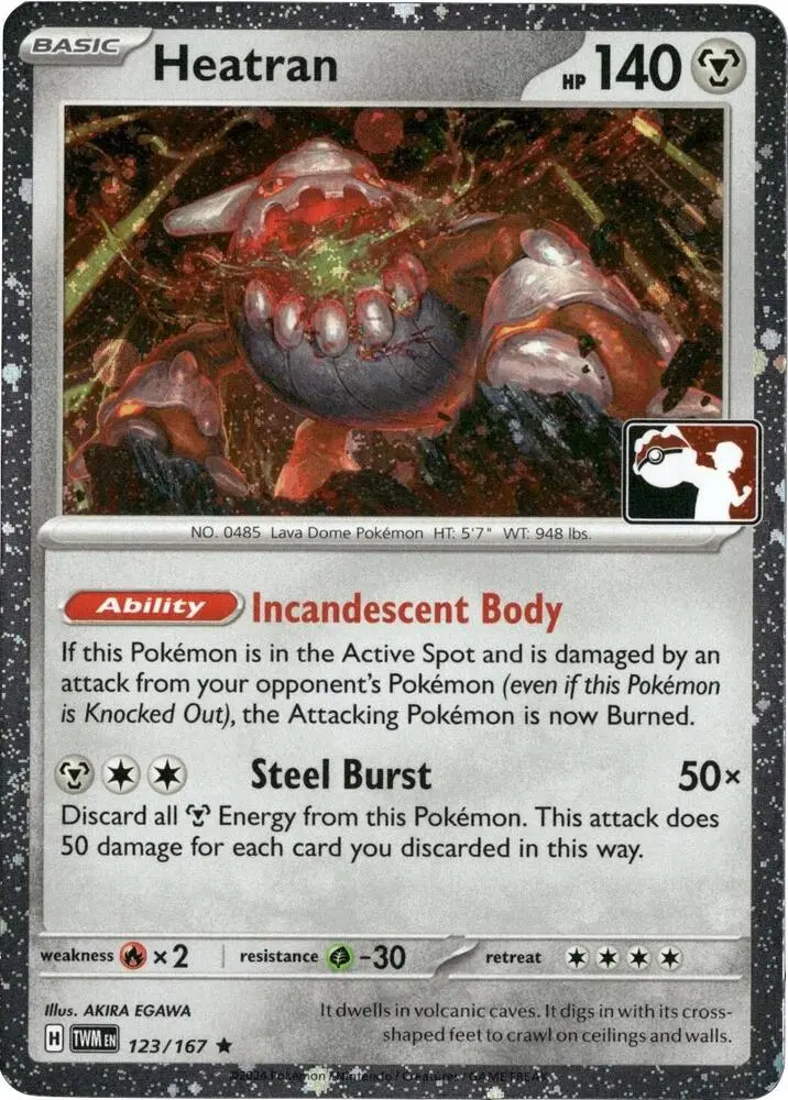 Heatran #123/167 S6 — Play! Pokémon Prize Pack Series