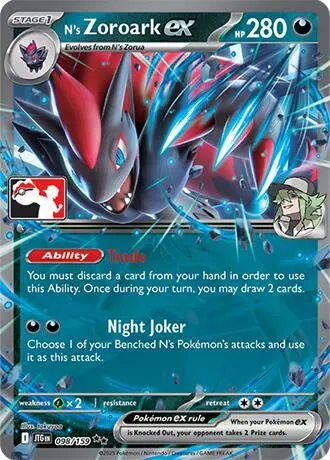 N's Zoroark ex #098/159 S7 — Play! Pokémon Prize Pack Series