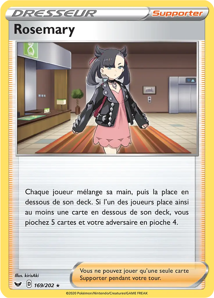 Carte Pokémon Rosemary #169 Non Holo — Épée et Bouclier