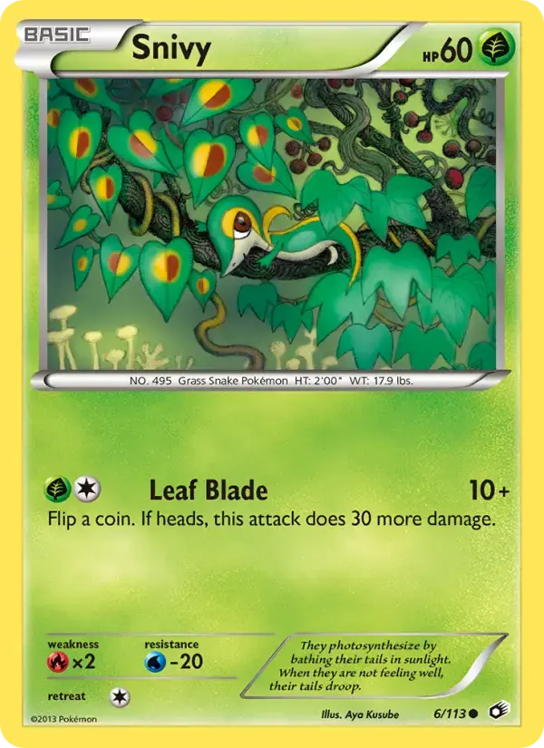 Carte Pokémon Snivy #6 — Trésors Légendaires