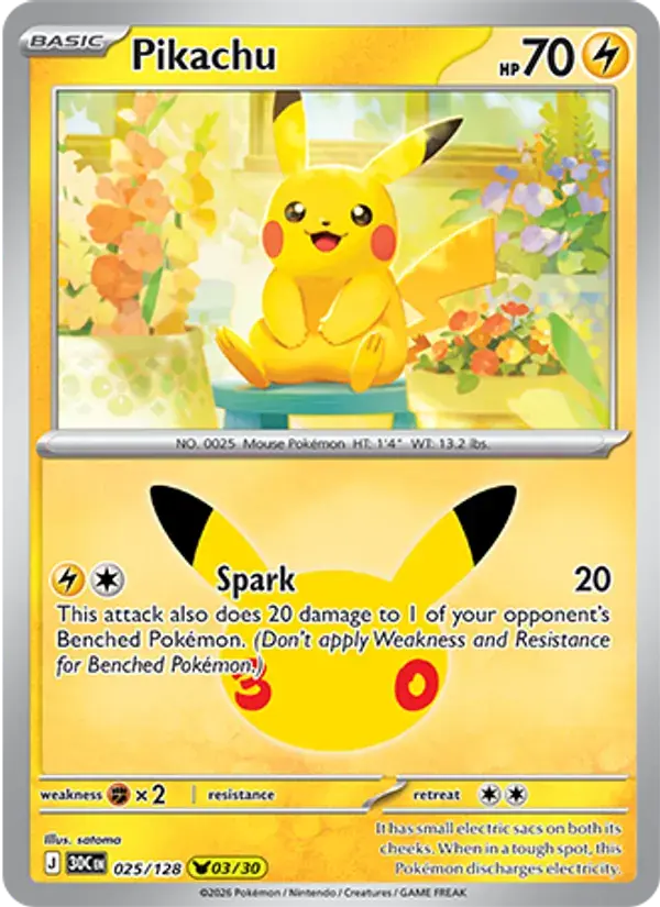 Pikachu #025 — 30th Celebration