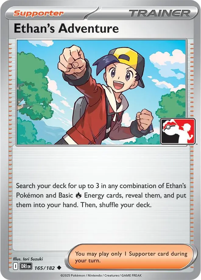 Ethan's Adventure #165/182 S8 Holo — Play! Pokémon Prize Pack Series