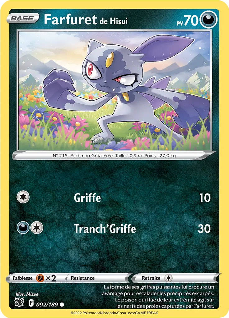 Carte Pokémon Farfuret de Hisui #092 Cosmos — Astres Radieux