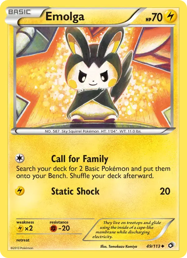 Carte Pokémon Emolga #49 — Trésors Légendaires
