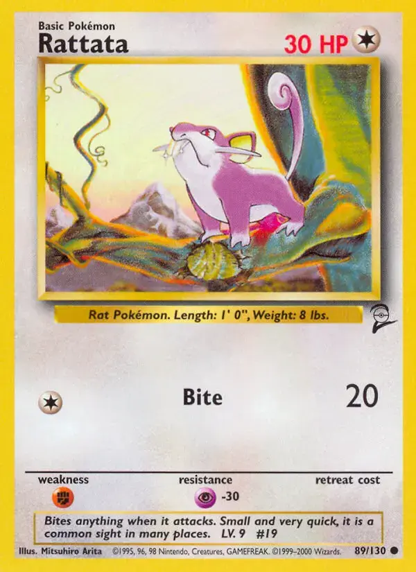 Carte Pokémon Rattata #89 — Base Set 2