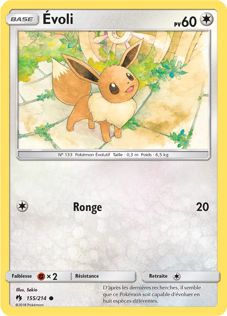Carte Pokémon Évoli #155 Cracked Ice — Tonnerre Perdu