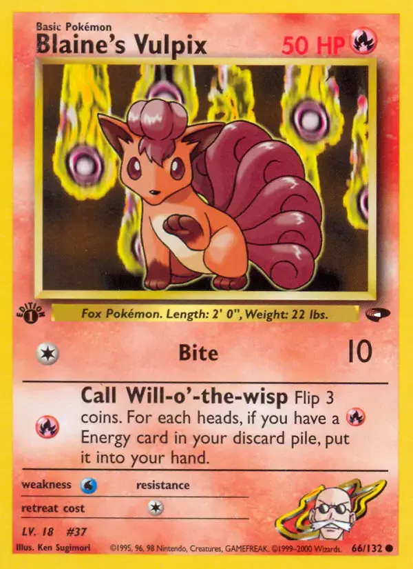Carte Pokémon Blaine's Goupix #66 — Gym Challenge