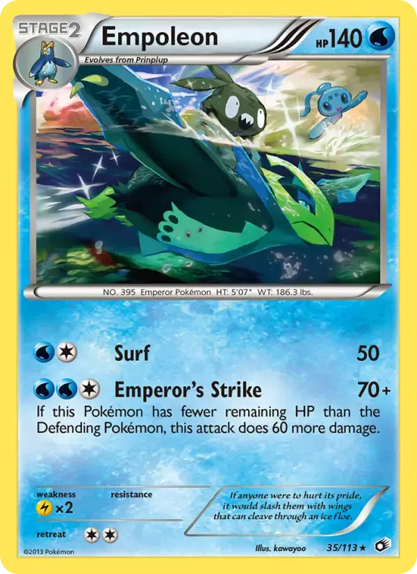 Carte Pokémon Empoleon #35 — Trésors Légendaires
