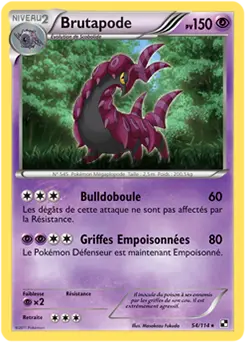 Carte Pokémon Brutapode #054 Cracked Ice — Noir et Blanc