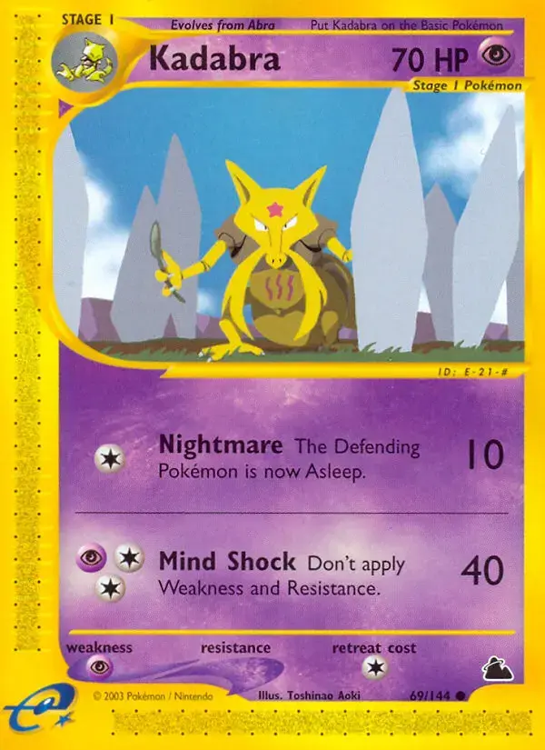 Carte Pokémon Kadabra #69 — Skyridge